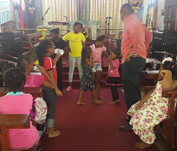 M.P. Inspiration Visit to VBS Children at the Tunapuna Good Shepherd Anglican Church