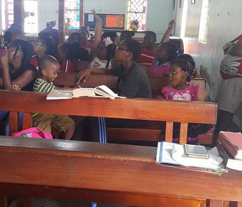 M.P. Inspiration Visit to VBS Children at the Tunapuna Good Shepherd Anglican Church