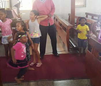 M.P. Inspiration Visit to VBS Children at the Tunapuna Good Shepherd Anglican Church