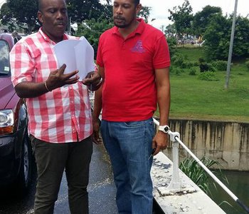 Ministry of Works P.U.R.E. Engineer visits Projects Sites in Tunapuna