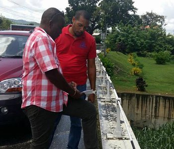 Ministry of Works P.U.R.E. Engineer visits Projects Sites in Tunapuna