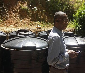 DIGICEL Tumbassoon Caura Water Tanks are Filling