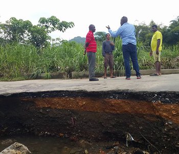 Tunapuna Site Visit . Caura Valley Road