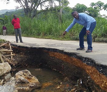 Tunapuna Site Visit . Caura Valley Road