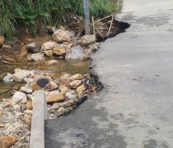 Tunapuna Site Visit . Caura Valley Road