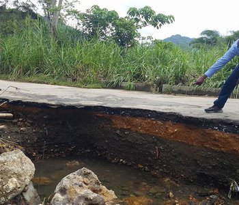 Tunapuna Site Visit . Caura Valley Road