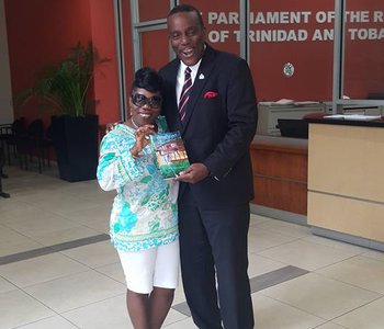 Author Hazel Bourne meets M.P Esmond Forde