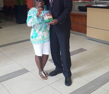 Author Hazel Bourne meets M.P Esmond Forde