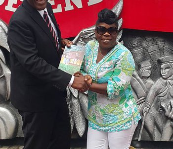 Author Hazel Bourne meets M.P Esmond Forde