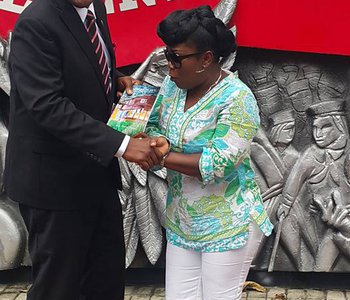 Author Hazel Bourne meets M.P Esmond Forde