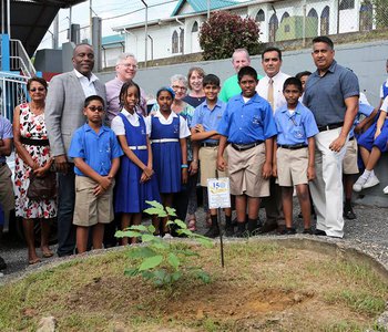 Tree Planting at Tunapuna Presbyterian Primary School to commemorate 150 years