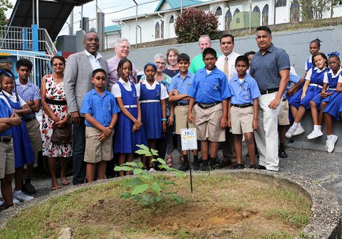 Tree Planting at Tunapuna Presbyterian Primary School to commemorate 150 years