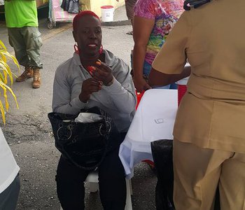 FLU Shots at Tunapuna Market with Minister of Health Terrence Deyalsingh.