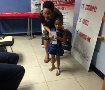 Distribution of school books and stationery for constituents at the Office of the M.P. for Tunapuna, Esmond Forde