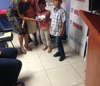 Distribution of school books and stationery for constituents at the Office of the M.P. for Tunapuna, Esmond Forde